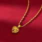 Gold Heart Necklace With Free Heart Ring (GIFT)