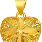 Gold Heart Necklace With Free Heart Ring (GIFT)